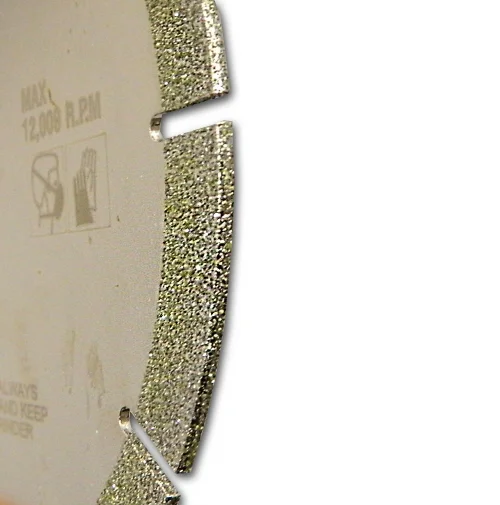6" ELECTROPLATED MARBLE BLADE - GLASS CUTTING